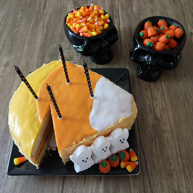 Halloween Candy Corn Cake