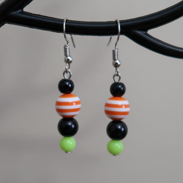Earrings to match the Striped Bat necklace