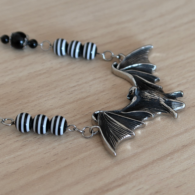 Bat necklace (side view)