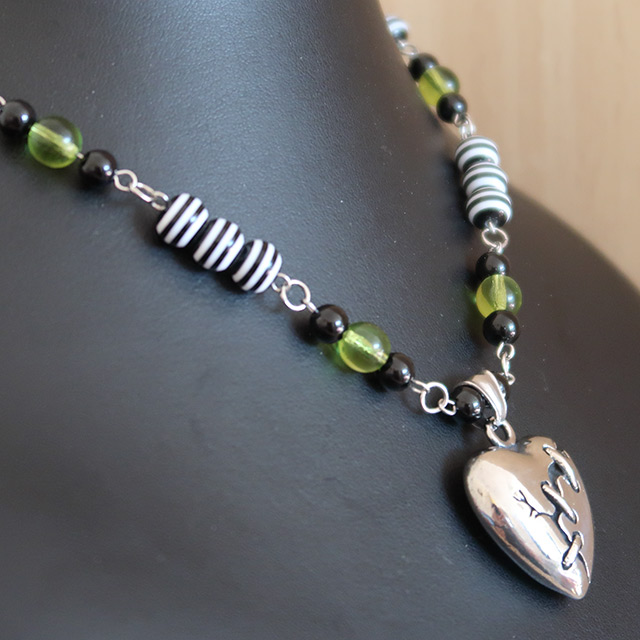 Broken Heart necklace (side view)